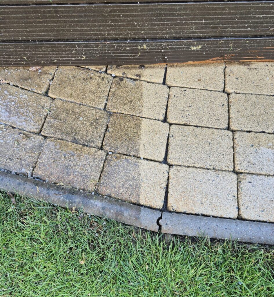 čistenie dlažby pred a po