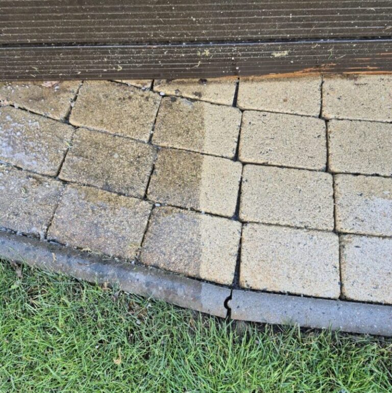 čistenie dlažby pred a po